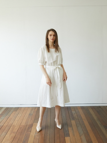 [Coett] White Linen Dress