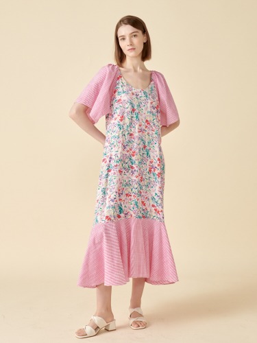 [코엣] 린넨 가든파티 드레스 Coett Linen GardenParty Dress 레드